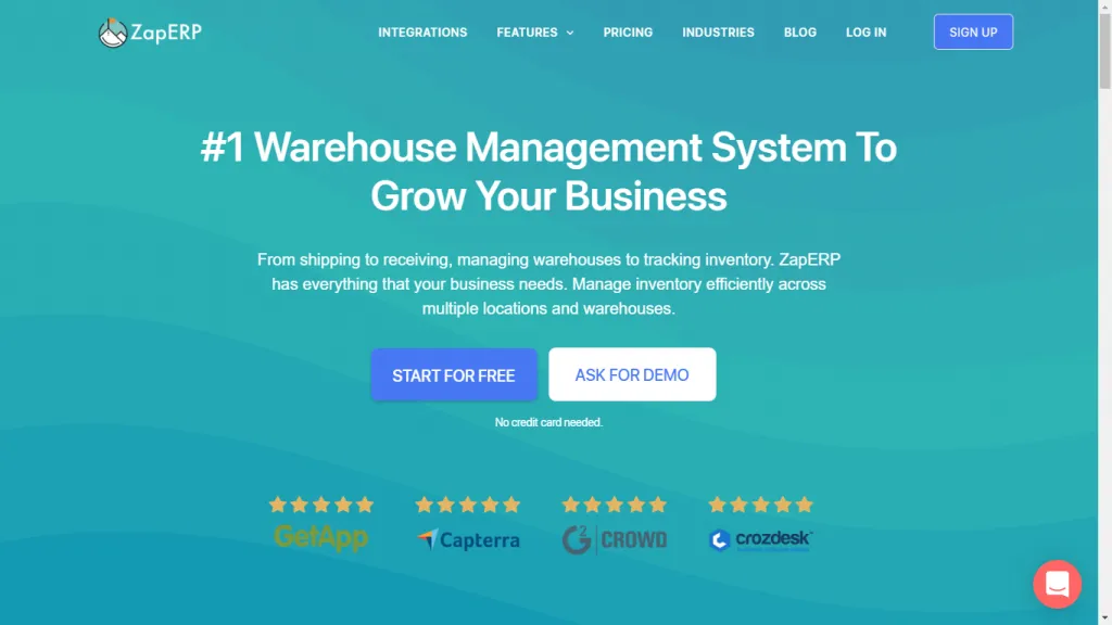 ZapInventory Warehouse management system