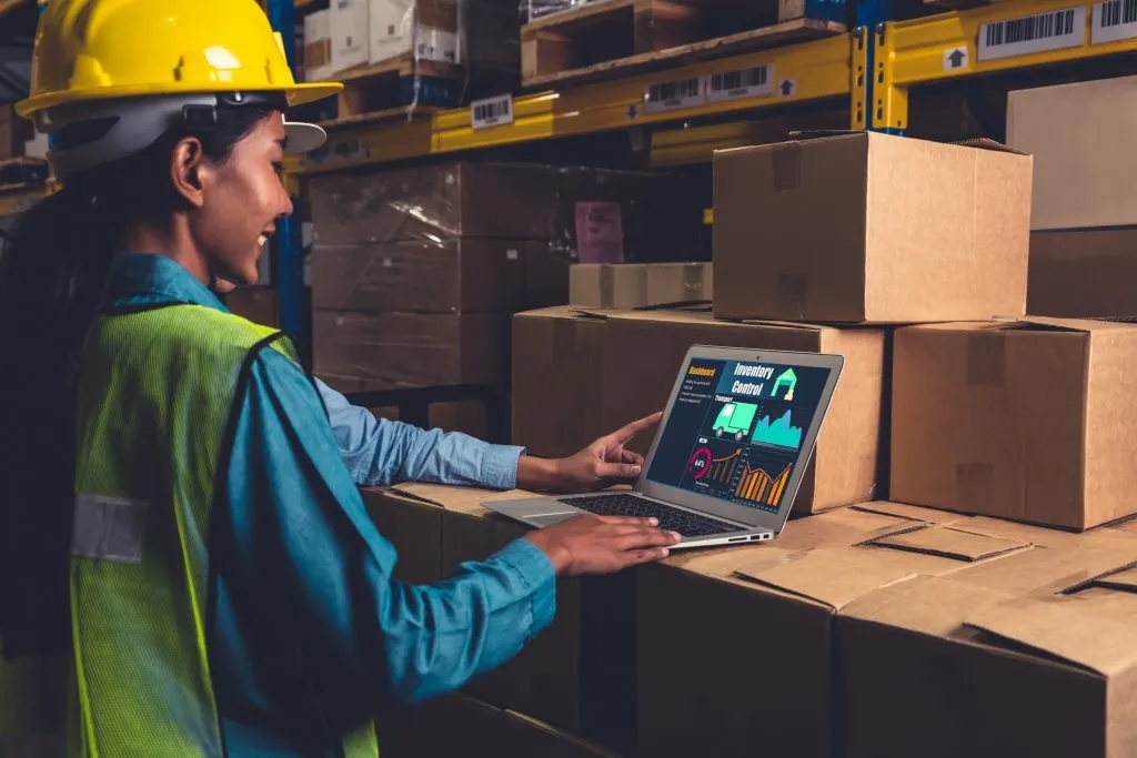 “Warehouse management software application in the computer for real-time monitoring”