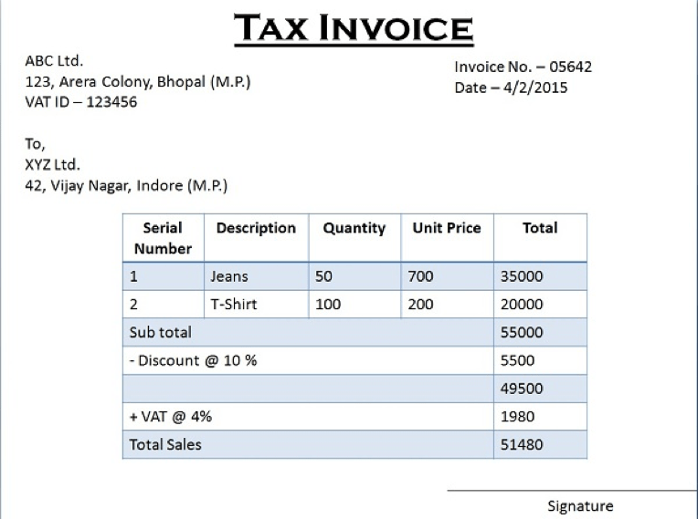 Tax invoice example(1)