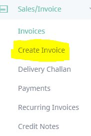 Create invoice with ZapERP