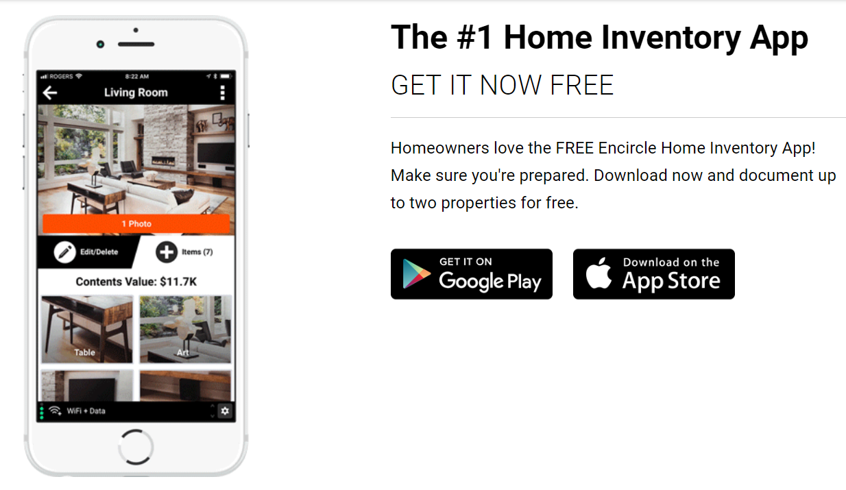 encircle home inventory app