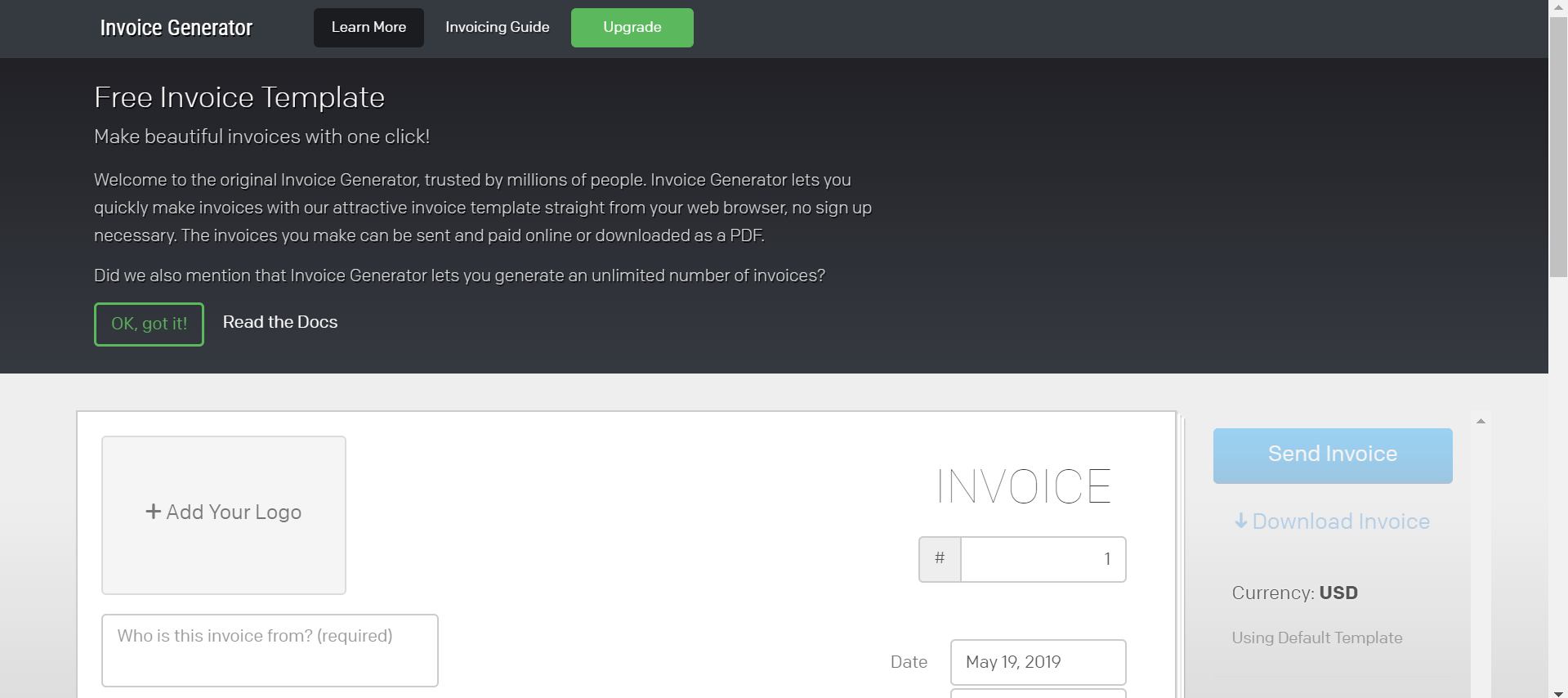 invoice generator template