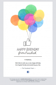 birthday emails