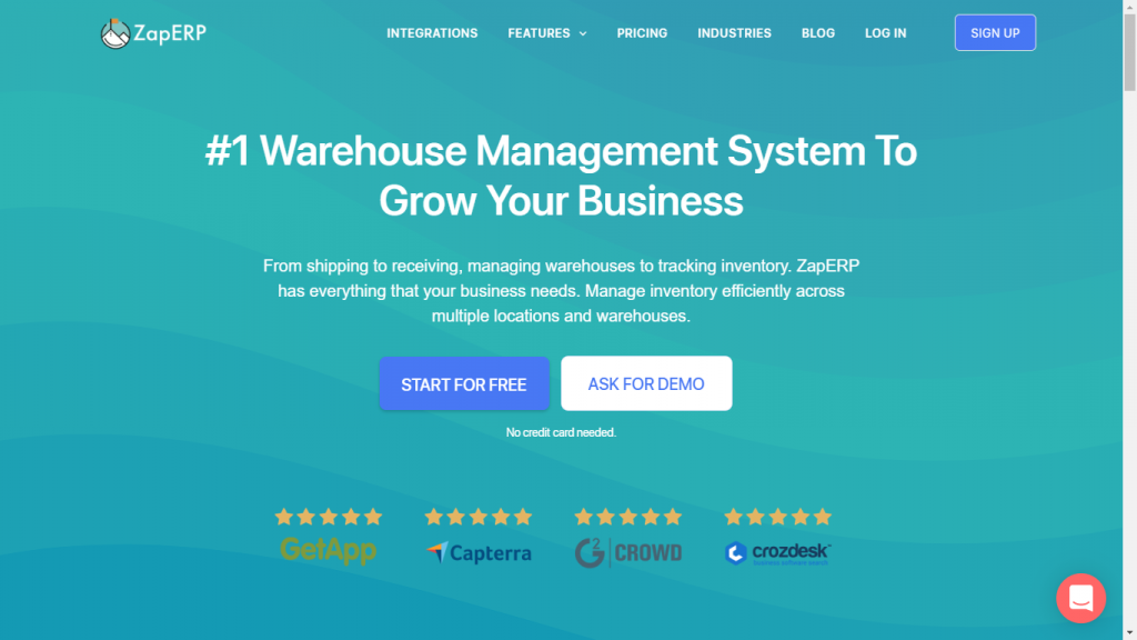 ZapInventory Warehouse management system