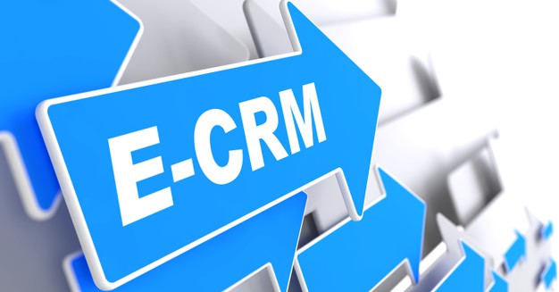  E-CRM. Information technology concept

