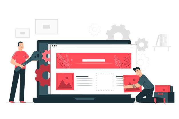  Website setup illustration concept
