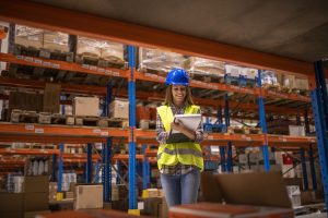 Worker Checking Inventory